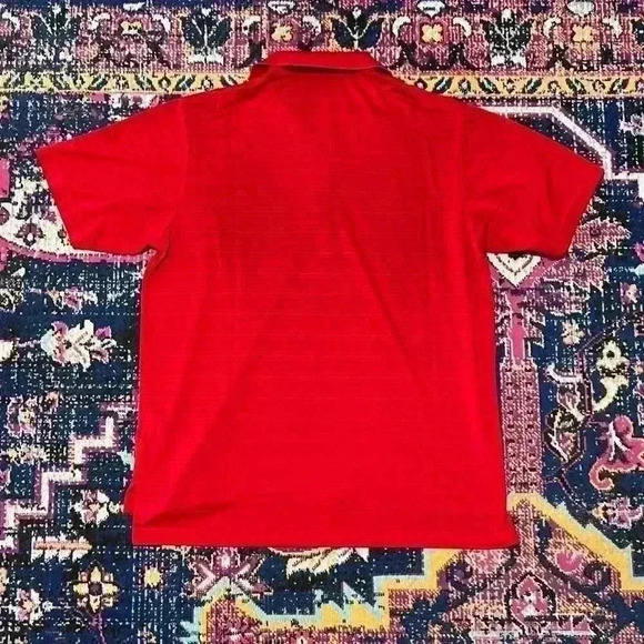 ADIDAS GOLF SHORT SLEEVE RED POLO SHIRT MENS LARGE EXCELLENT CONDITION - Picture 2 of 2